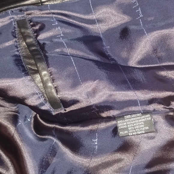 💯Nicole Miller Black Genuine Leather Jacket Sz. L (12-14) - Picture 9 of 9